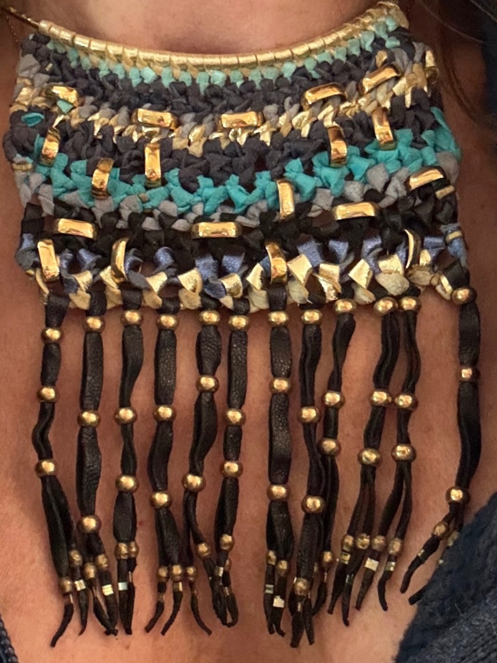 Mixed Materials Necklace by De Petra